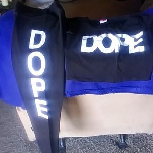 Crop top with matching leggings